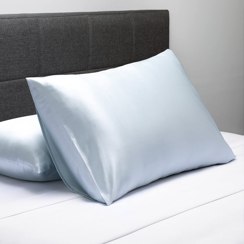Fishers Finery 30mm 100% Pure Mulberry Silk Pillowcase Set, Quality Tested (Blue, Standard, 2 Pack) - Image 3